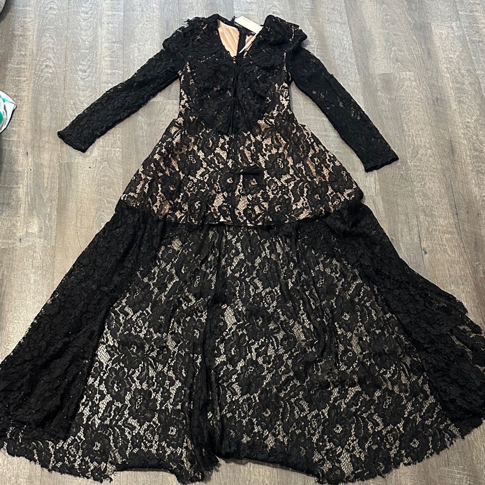 DO+BE Black Lace Formal Kids Dress